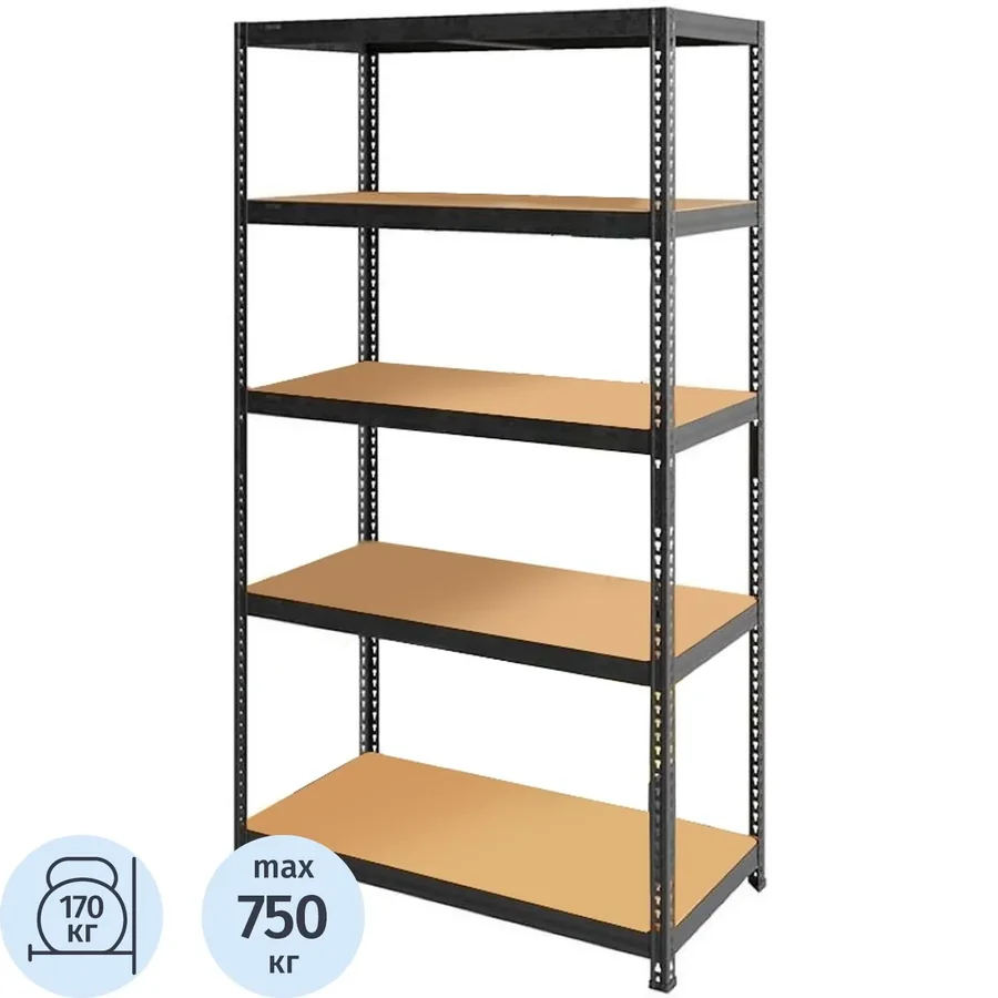 Стеллаж металлический SBL 180KD/120x40/ 5 полок