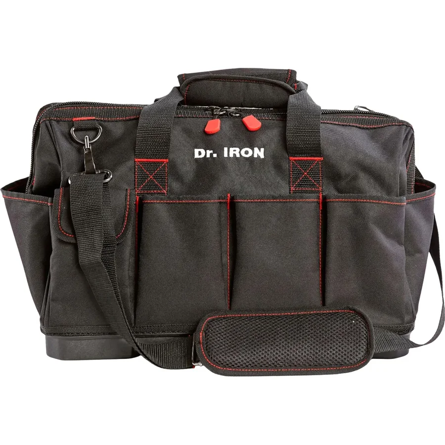 Сумка для инструмента с ремнем, пластиковое дно 42х23,5х27 Dr.IRON(DR1025)